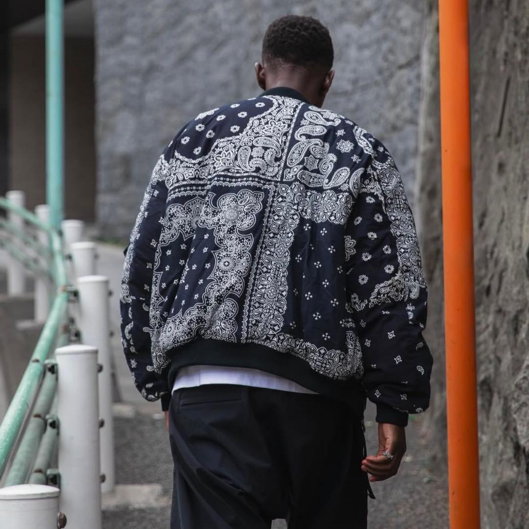 MIYAGI HIDETAKA バンダナ MA-1リバーシブルボンバージャケット - メルカリ