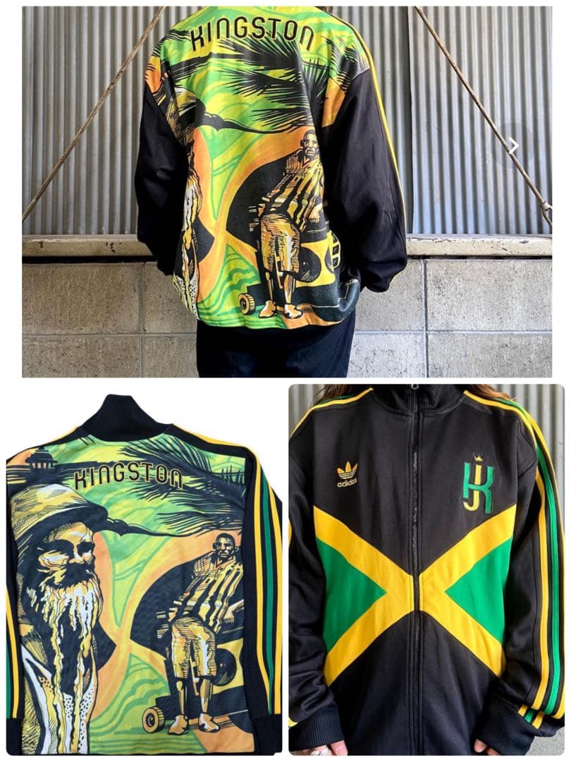 超激レア』adidas トラックジャケット Jamaica KINGSTON - メルカリ