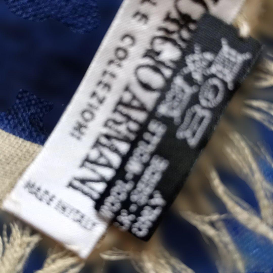 Giorgo Armani ジョルジオアルマーニ 花柄スカーフ ネイビー