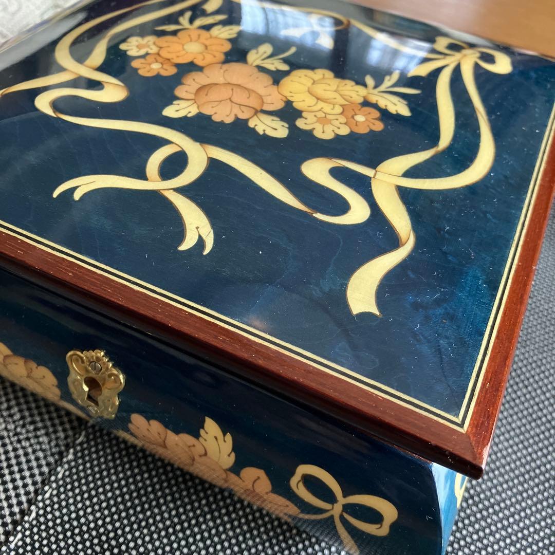 アンティーク　ドマン イタリア製 鍵付 オルゴール ジュエリーボックス 宝石箱 romance (ロマンス) オルゴール付ジュエリーボックス 鍵付き
