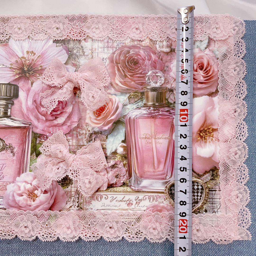 コラージュ帳 ノート ジャンクジャーナル 雑記帳 土台 香水瓶 ピンク