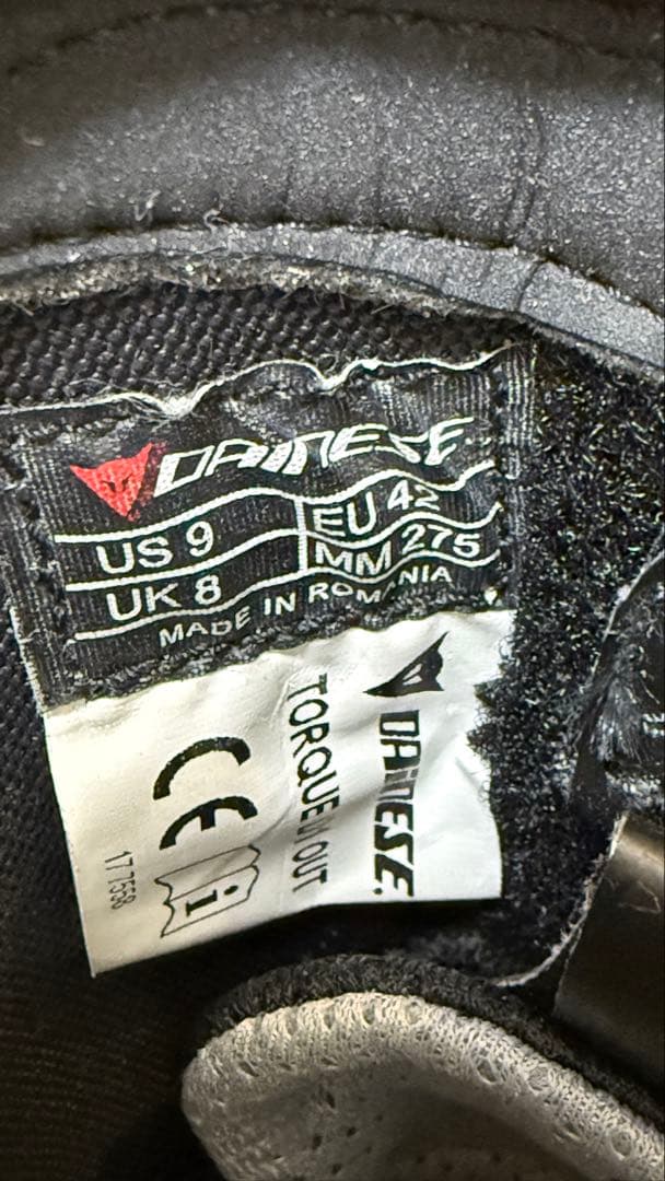 R*様 美品DAINESE TORQUE D1 27.5cm バイクブーツ ダイ