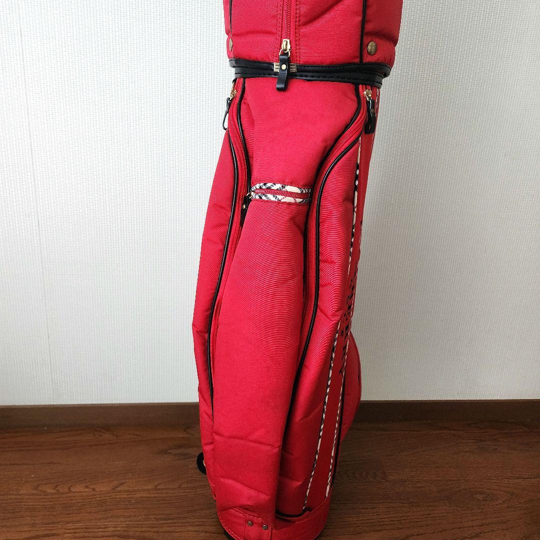 Burberry Golfバーバリーキャディバッグ赤ノバチェック美品ゴルフ