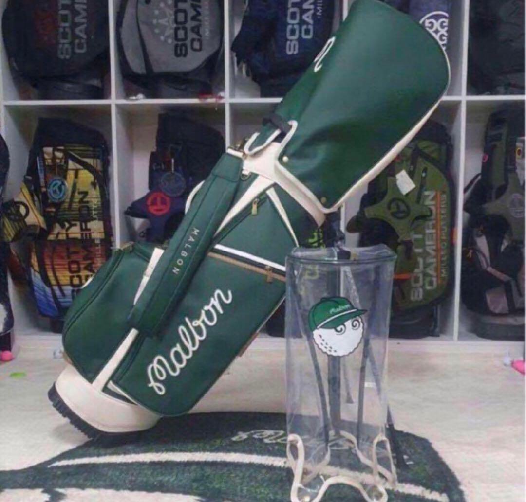 人気カラー新入荷☆MALBON GOLF ゴルフバッグ ベージュキャリー付き
