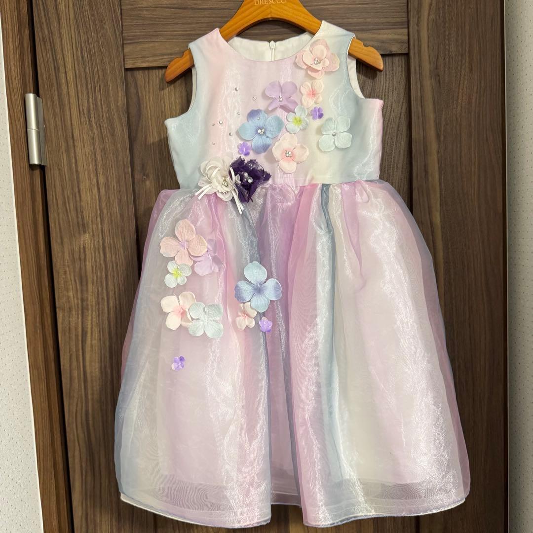 DRESCCO グラデーションパープルオーガンジードレス DRESCCO