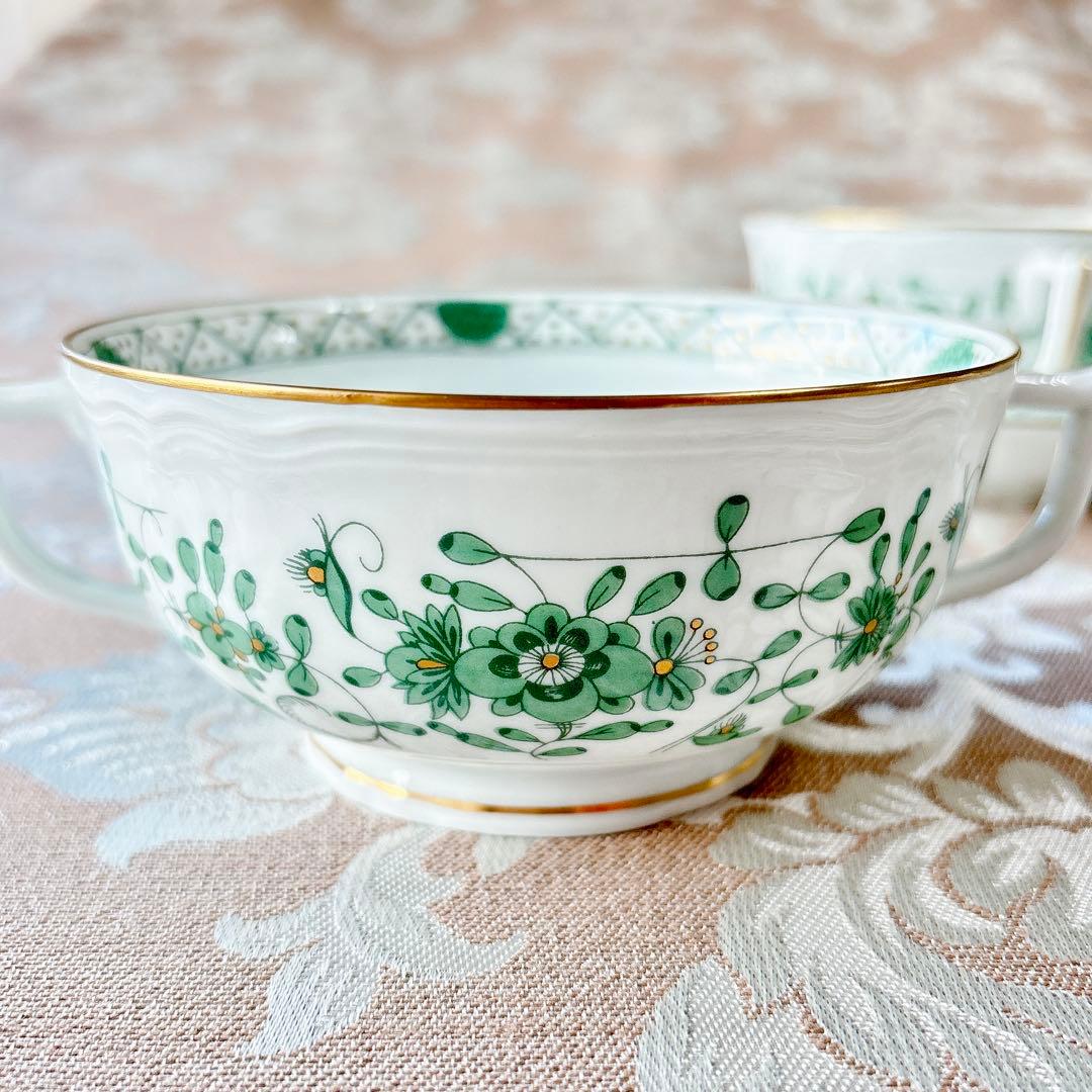レア美品❤️レイノー❤️リモージュ❤️インドの華❤️スープカップ❤️ダブルハンドル❤️2客