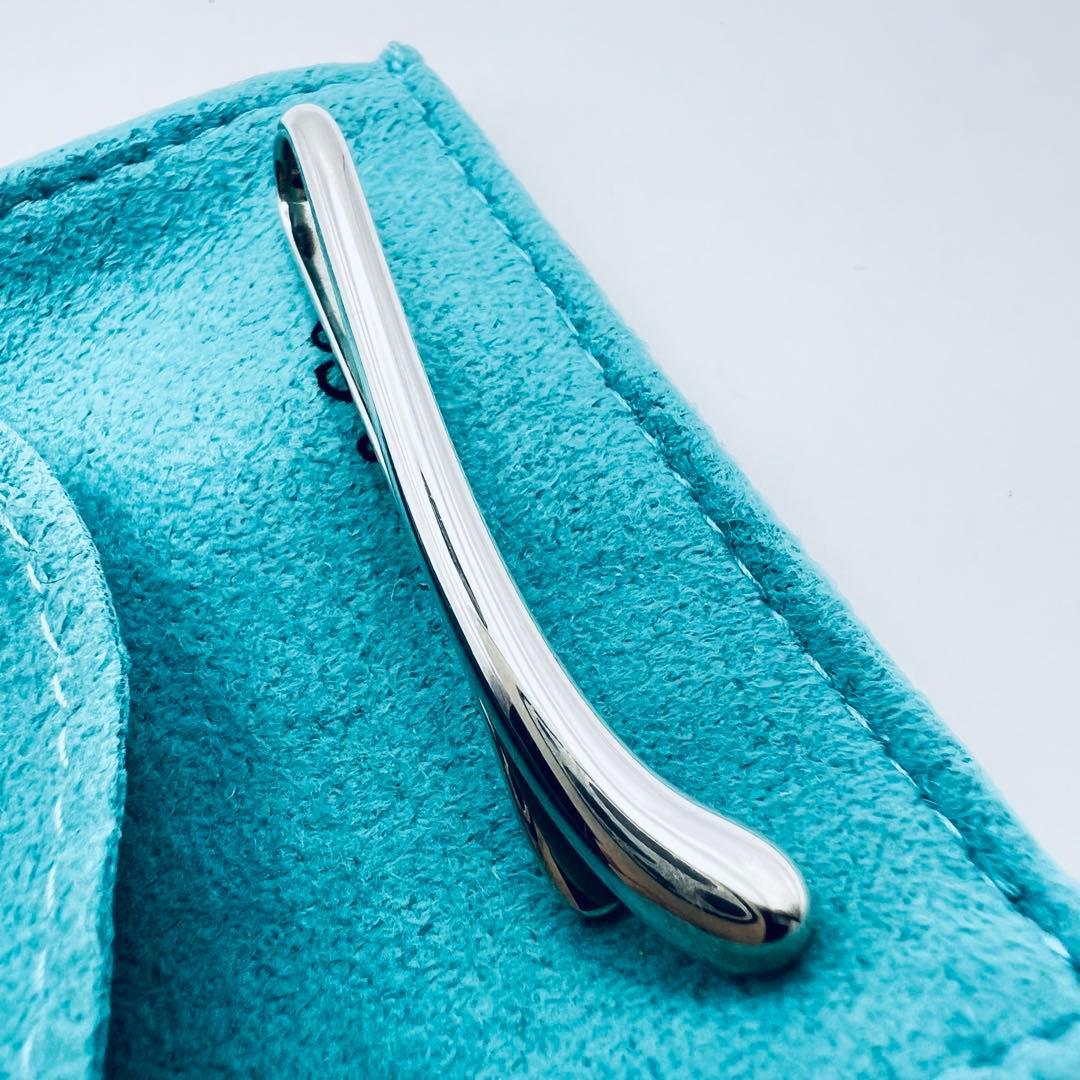 美品 ティファニー ティアドロップ ネクタイピン クリップ バー