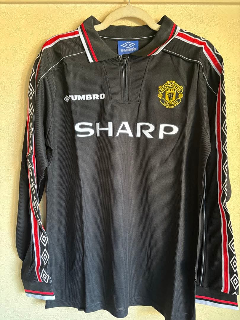 Manchester United Umbro ブラック ジャージ 1999 Vintage 1997-1999 FC Manchester United Jacket MUFC Sharp Umbro