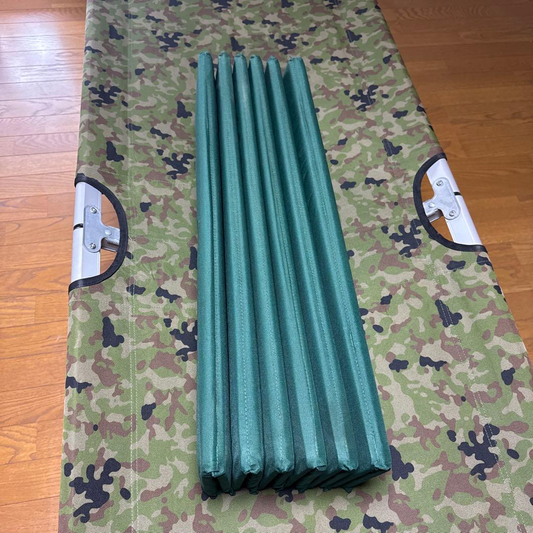 自衛隊 GIベッド&マットセット 迷彩 折り畳みベッド