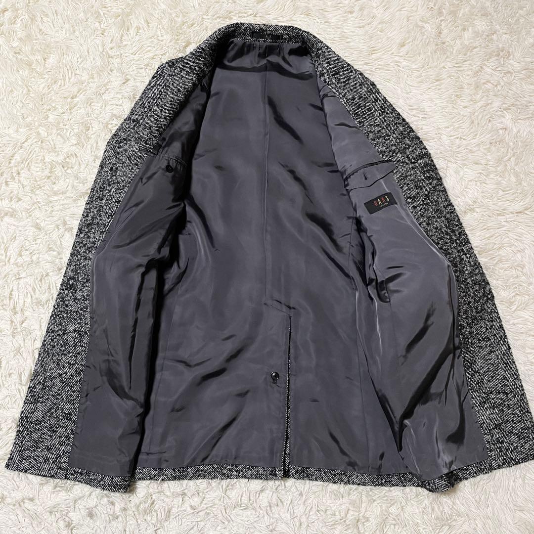 美品】DAKS ダックス チェスターコート アルパカ ヘリンボーン L相当
