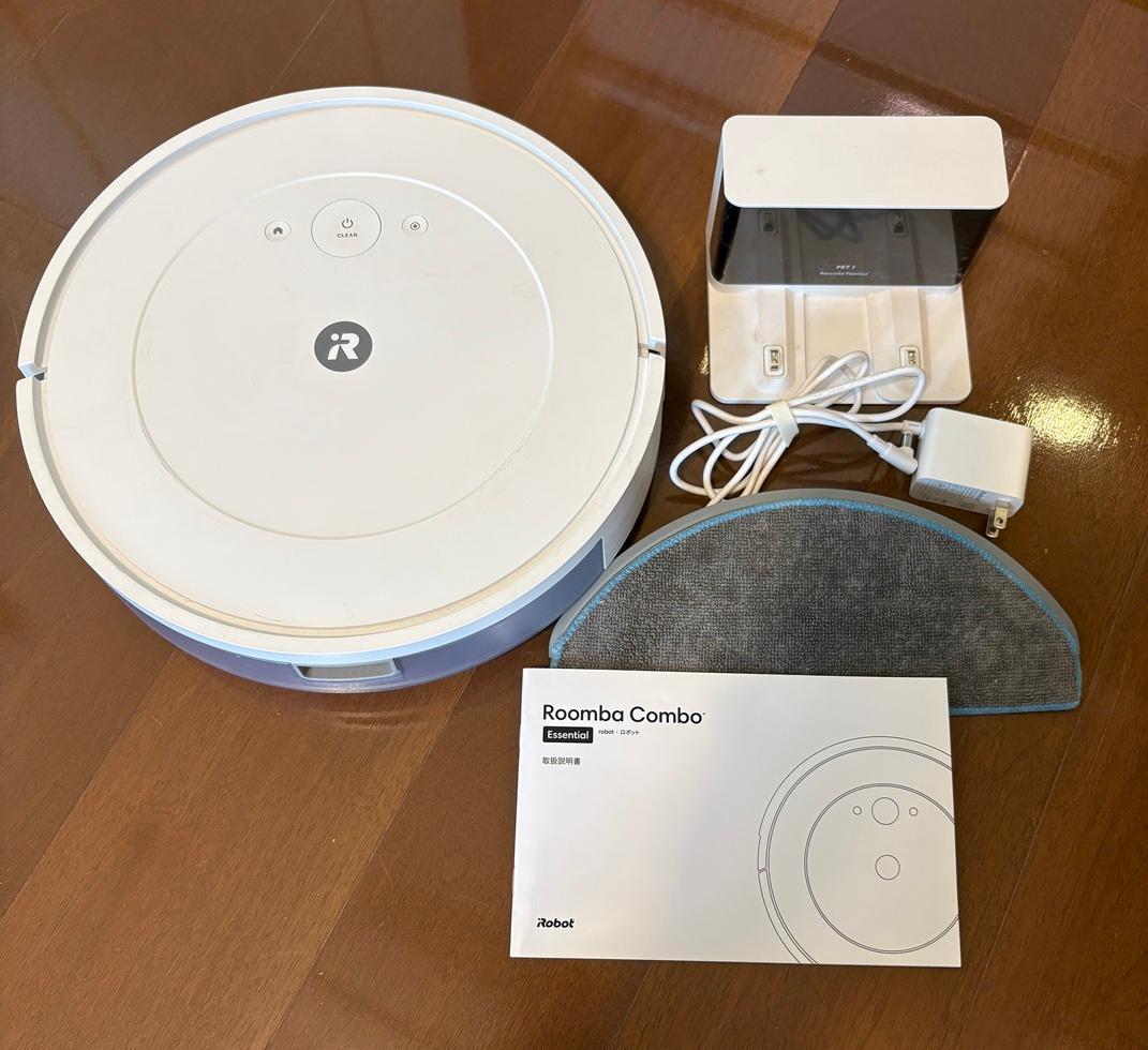 ルンバ コンボ エッセンシャル　掃除機＆床拭き ホワイト Y011260 楽天市場】アイロボット ルンバ コンボ Essential robot ロボット掃除