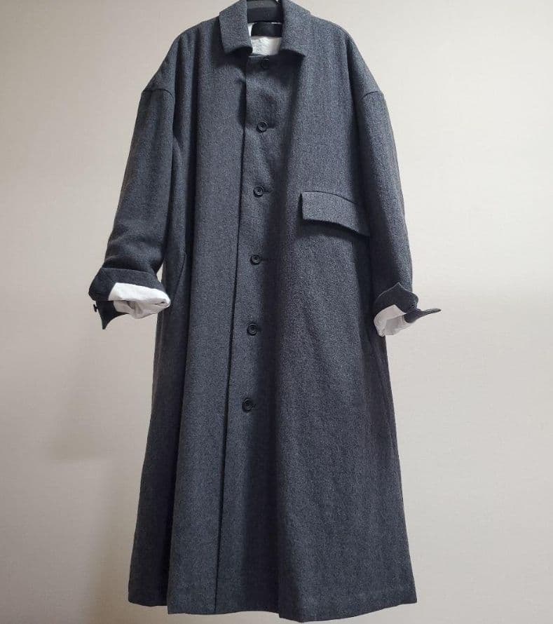 PRY シュウト Back-Vent Washed-Serge Overcoat-通販アウトレット
