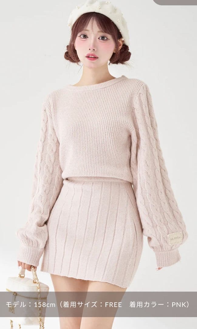 Darich ダーリッチ　ハートオープンニットミニワンピース ハートオープンニットミニワンピース（ワンピース）｜Darich