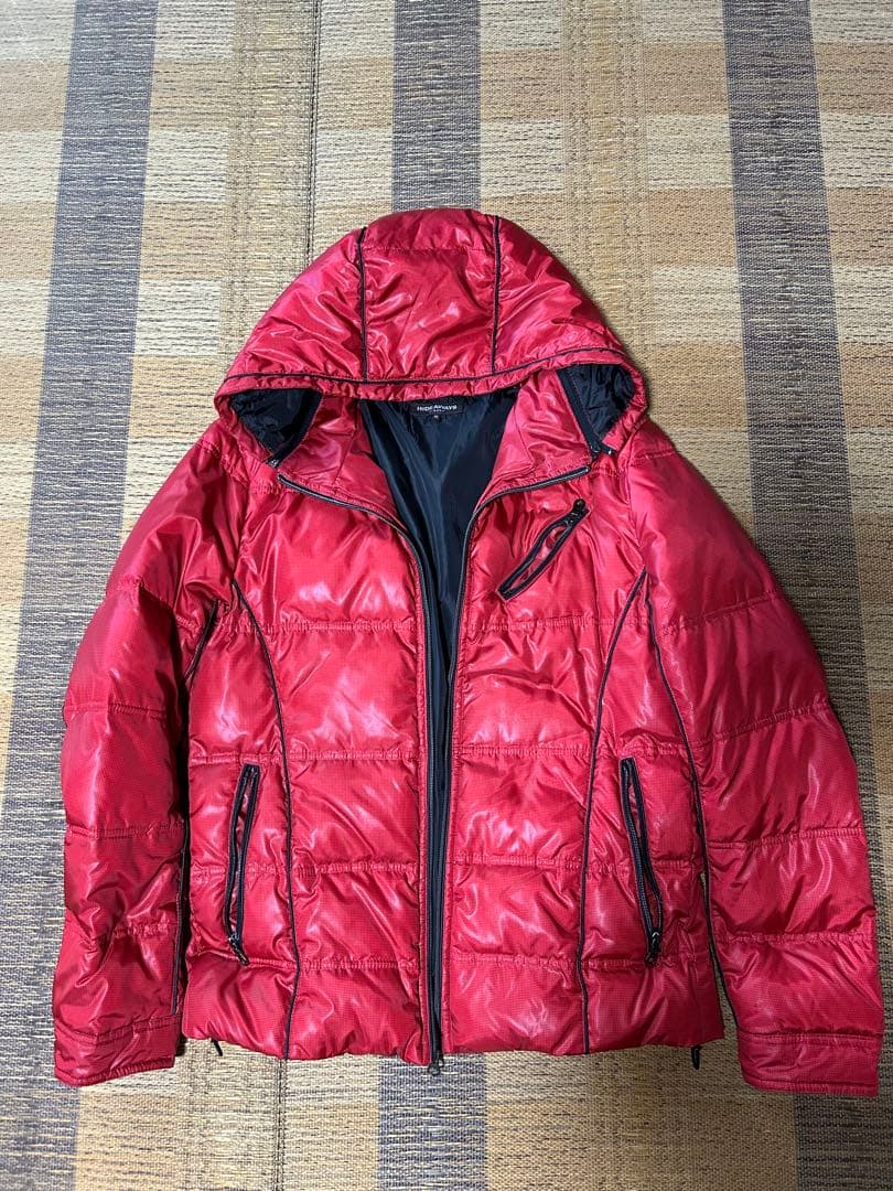 赤 ダウンジャケット メンズ フード付き 赤のダウンジャケットの