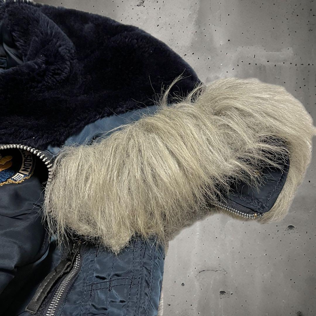 80s アルファ n2b フライトジャケット ネイビー ワッペン 旧タグ 三