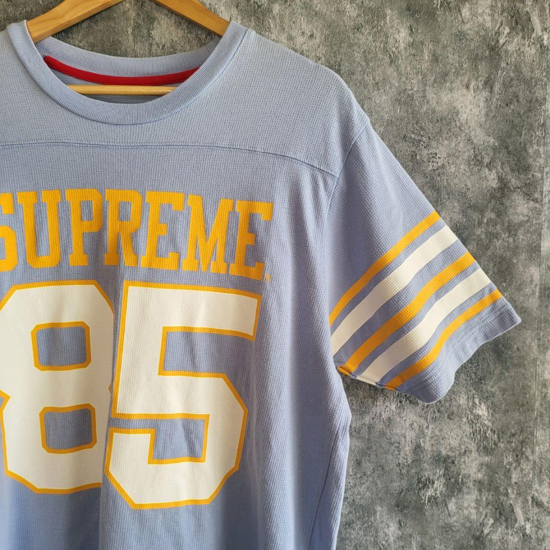 11700□Supreme L 半袖Tシャツ 水色 ボーダーラインbc11yt - メルカリ