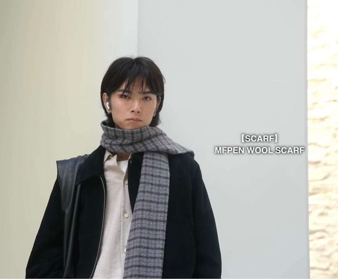 MFPEN herreekvipering WOOL SCARF 深水光太 MFPEN herreekvipering】WOOL SCARF / BLUE - メルカリ