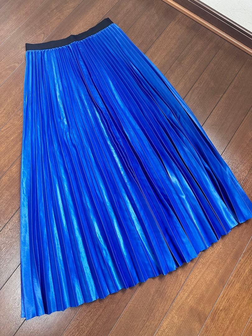 08sircus サテンプリーツスカート 08sircus (ゼロエイトサーカス) Leather satin pleated skirt / レザー