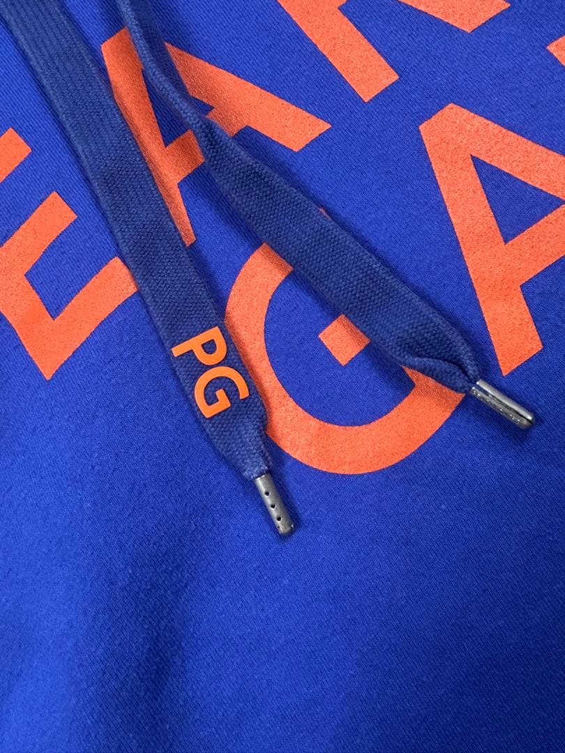 人気】パーリーゲイツ ビッグロゴ スウェット パーカー ブルー メンズ4