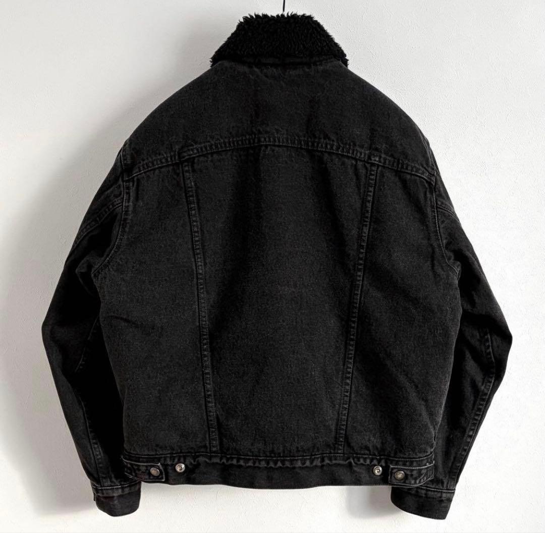 90s USA製 リーバイス ブラック デニムボアジャケット ヴィンテージ 黒