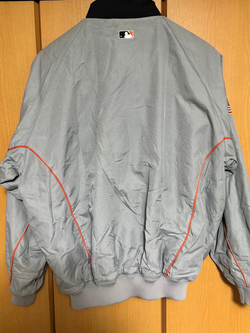 MLB サンフランシスコ・ジャイアンツ スタジャン グレー中綿なし裏地