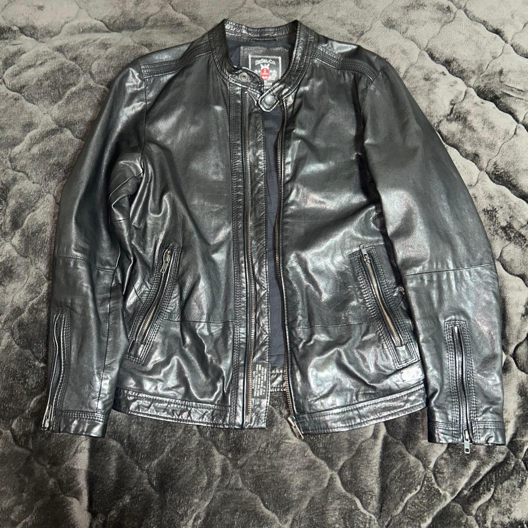 たい！DIESEL レザージャケット　シングルライダース　ゴートレザー DIESEL】ディーゼル 