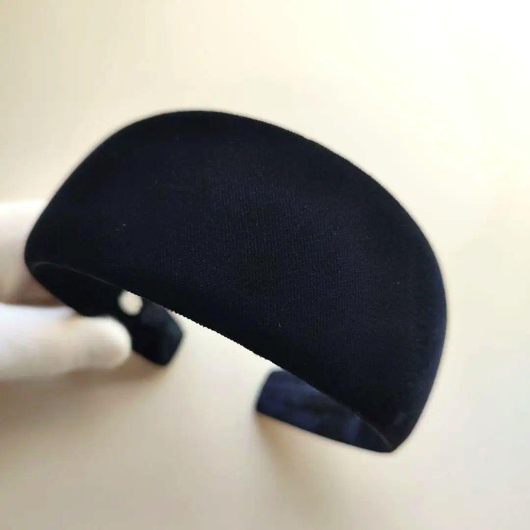 フォクシー】幅5.5cm 黒 カチューシャ ベルベット ヘアアクセサリー