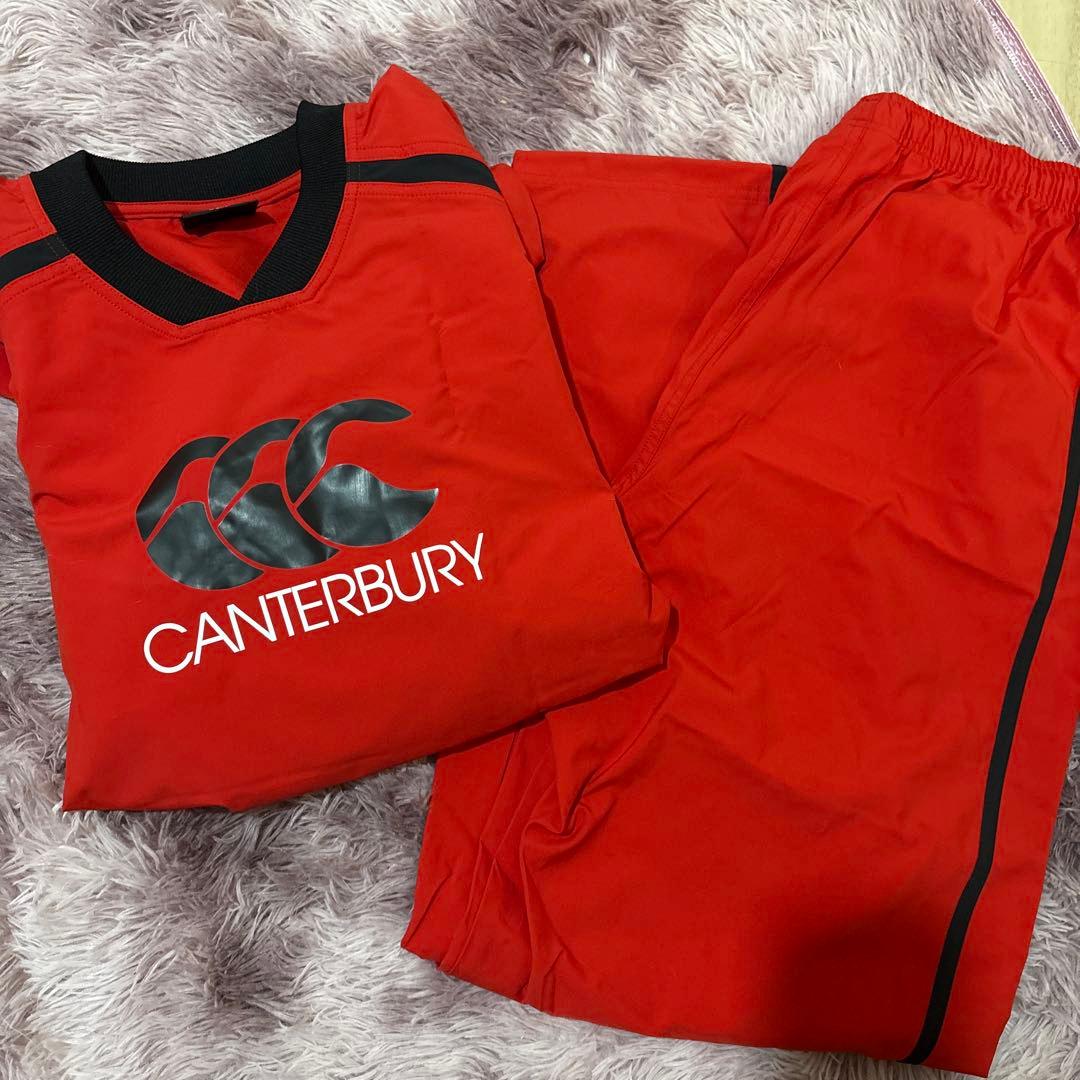 CANTERBURY ウォームアップウェアセット レッド - メルカリ