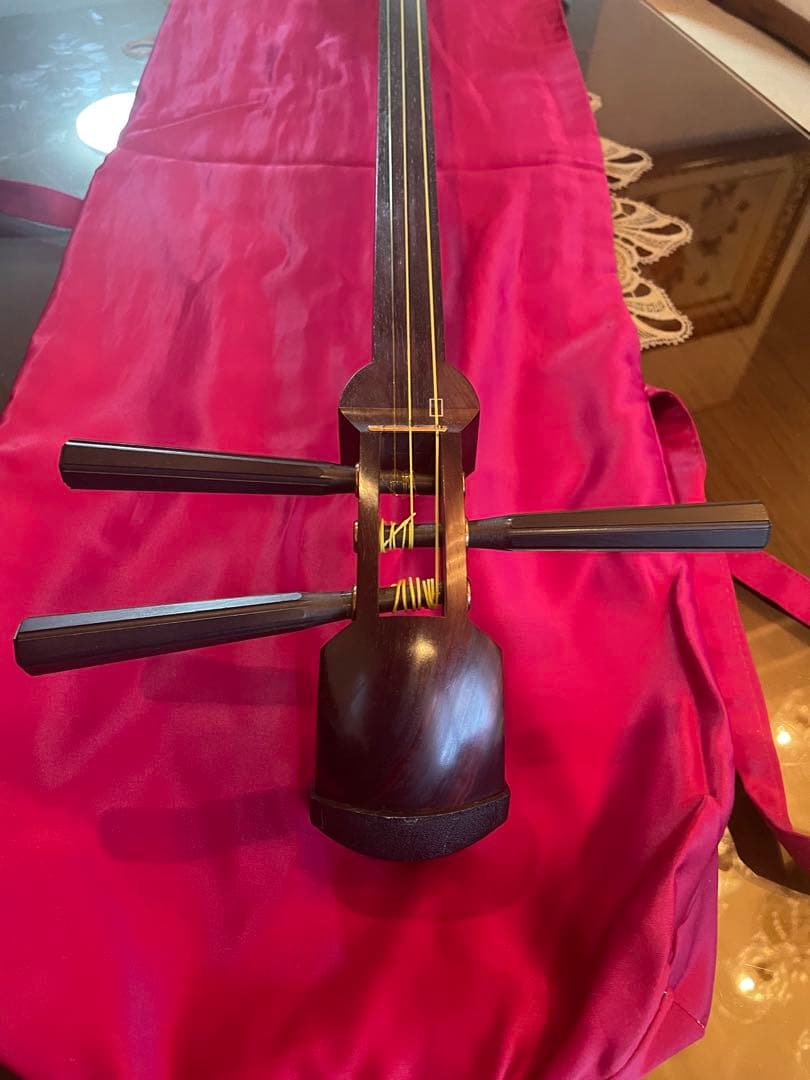 三味線 紅木中棹『小唄端唄長唄』中古三味線】小唄・端唄紅木三味線