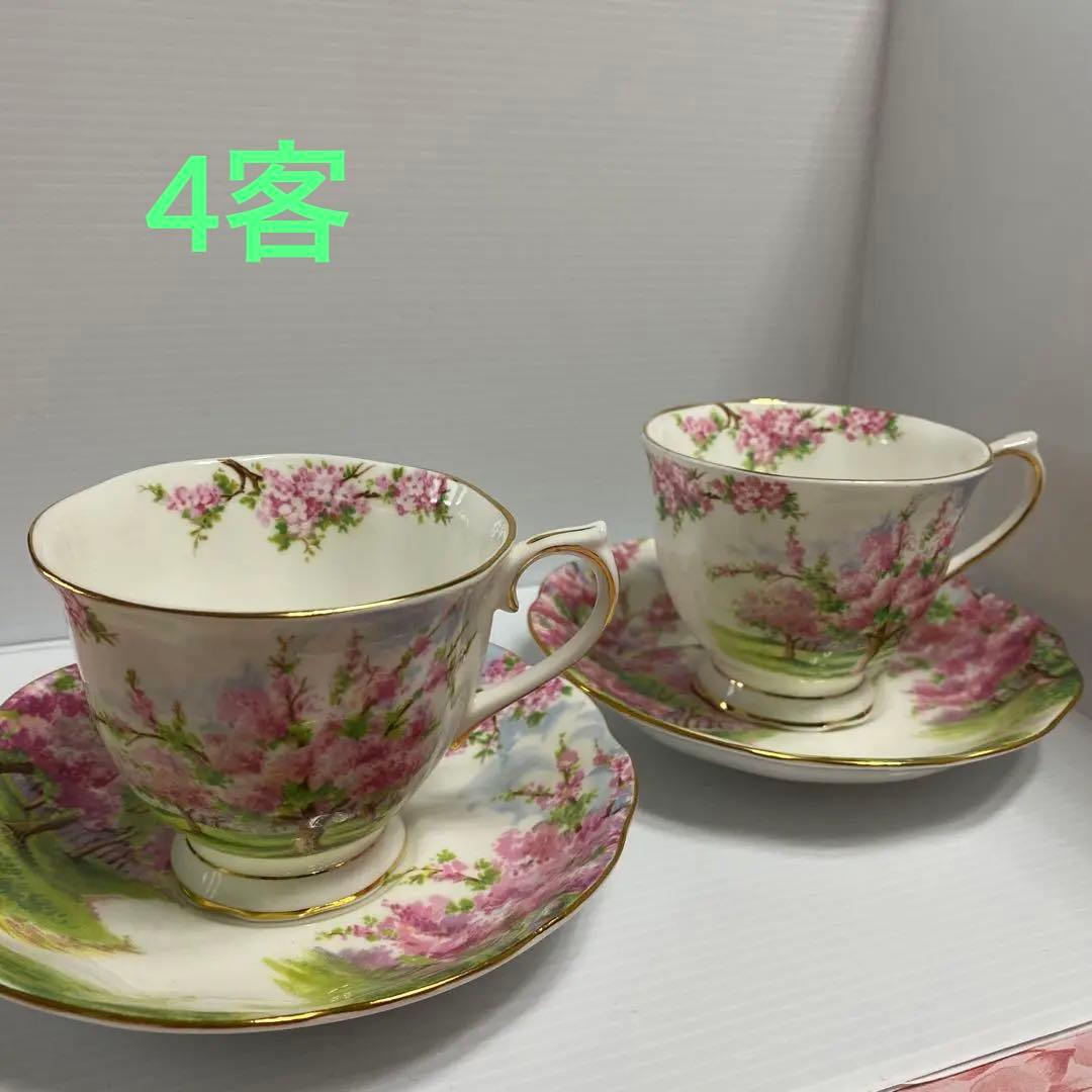 ロイヤルアルバート 桜 4客 ブロッサムタイム カップ&ソーサー - メルカリ