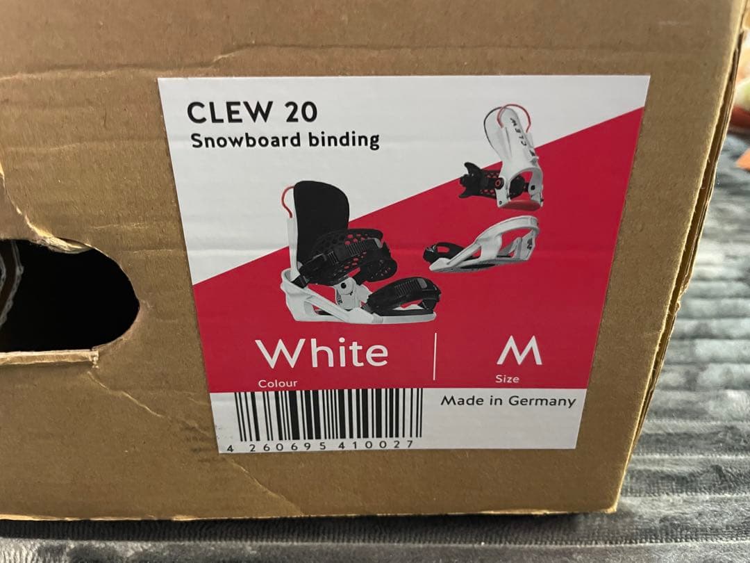 CLEW 20 ビンディング ホワイト Mサイズ - スノーボード安い 価格