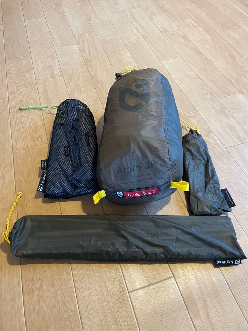 《試し設営のみ》NEMO Atom 2p アトム2p 2人用　フットプリント付き