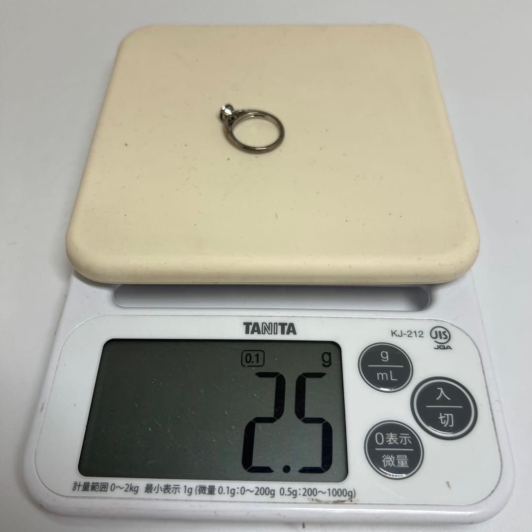 K白金 0.75ct サファイア指輪 2.5g 東キ8-0124ア㊱