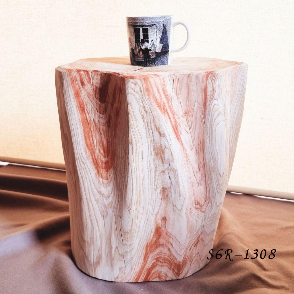 天然アロマ 東濃ひのき 切株スツール・テーブル・無垢無塗装・オーガニック 国産天然木 ひのき切株ウッドスツール・丸太サイドテーブル・無塗装