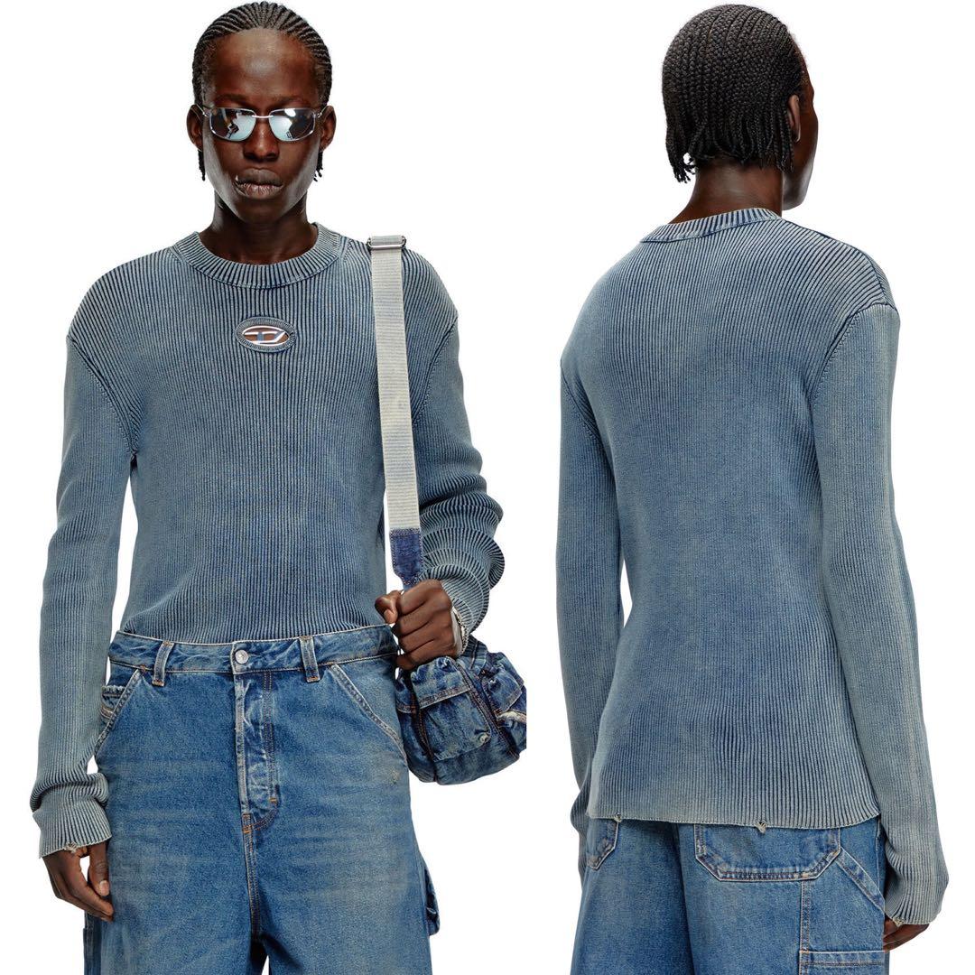 定価8.2万・未使用】DIESEL オーバルD リブニット セーター L相当