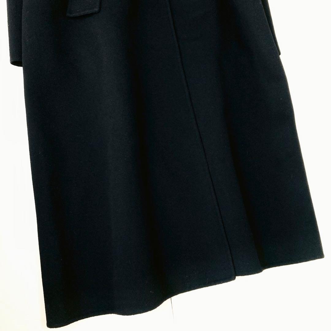 ドゥロワー ダブルフェイス カシミヤ リバーコート ベルテッド ロング