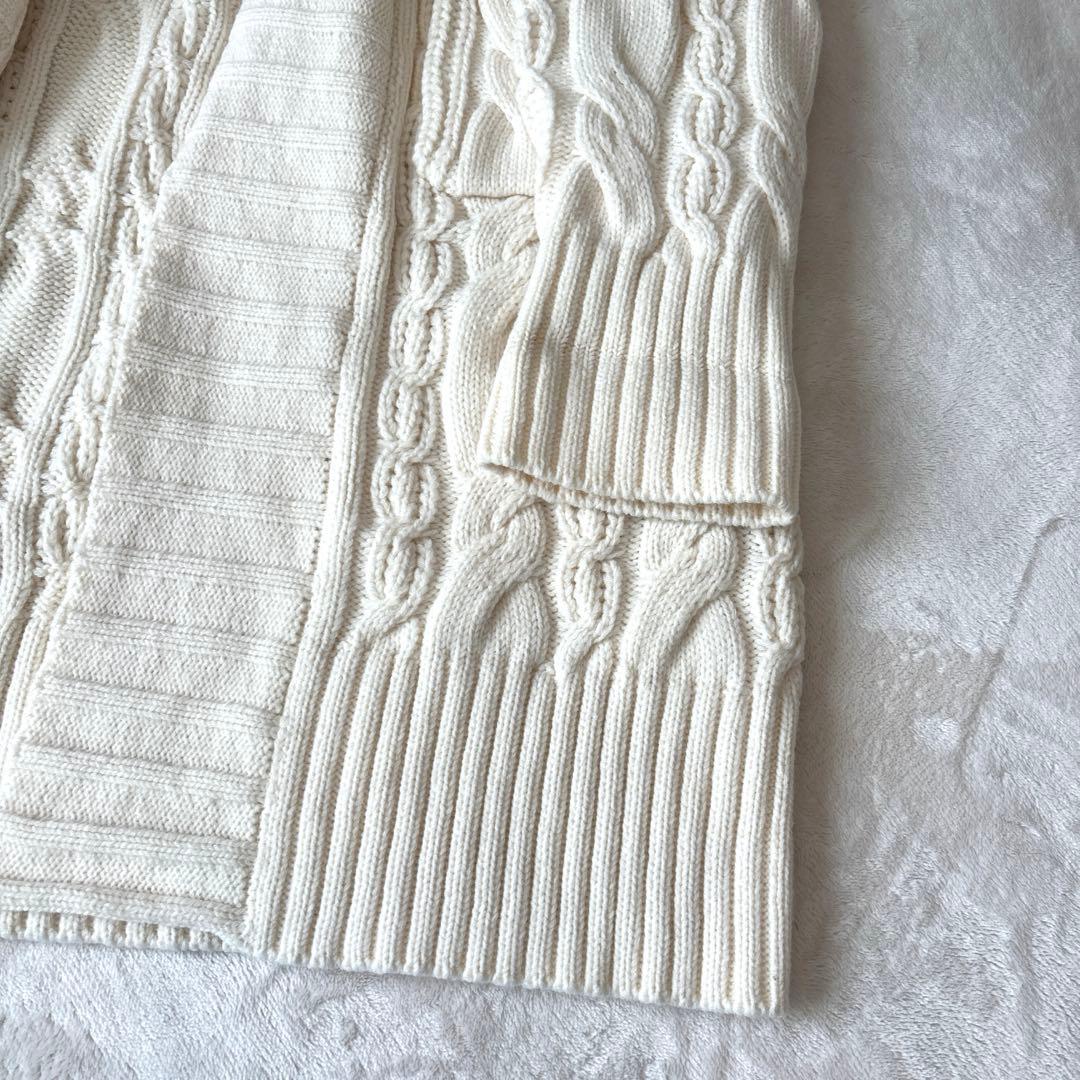 kei san様専用【OBLI】ロングニットカーディガン オフホワイト FREE