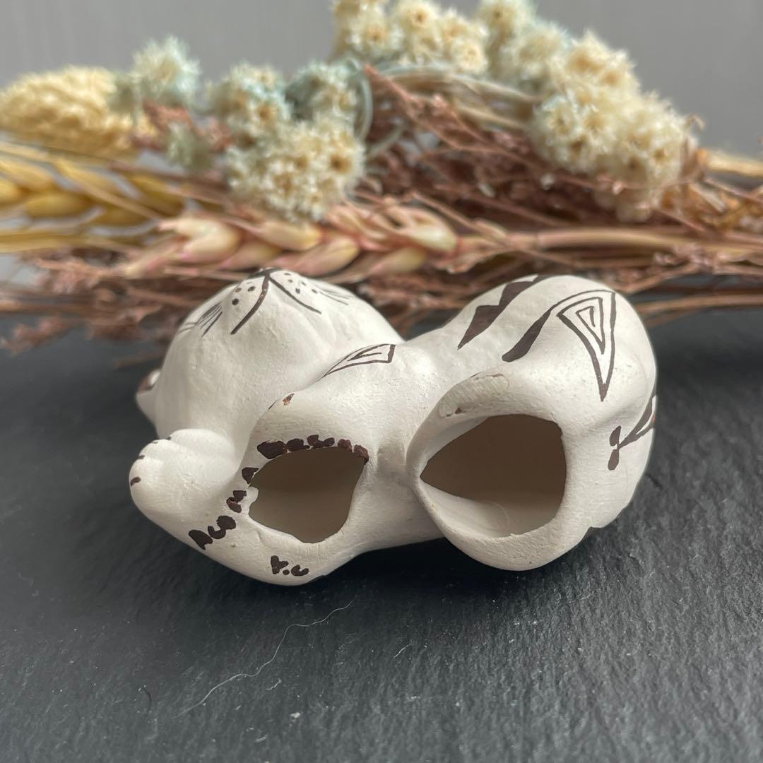 ヴィンテージ アコマ Acoma ポッテリー 猫 陶器 ネイティブアメリカン