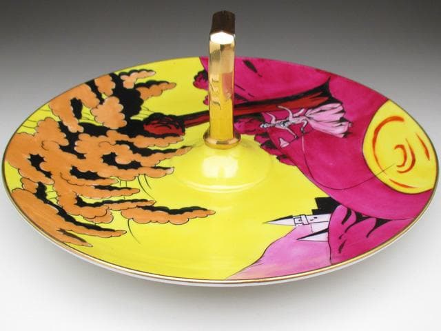 オールドノリタケ 釣り風景絵 サンドイッチプレート 24cm - メルカリ