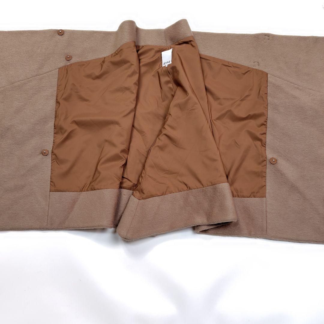 美品 24AW JENNE 上質モヘヤケープコート キャメル ポンチョ