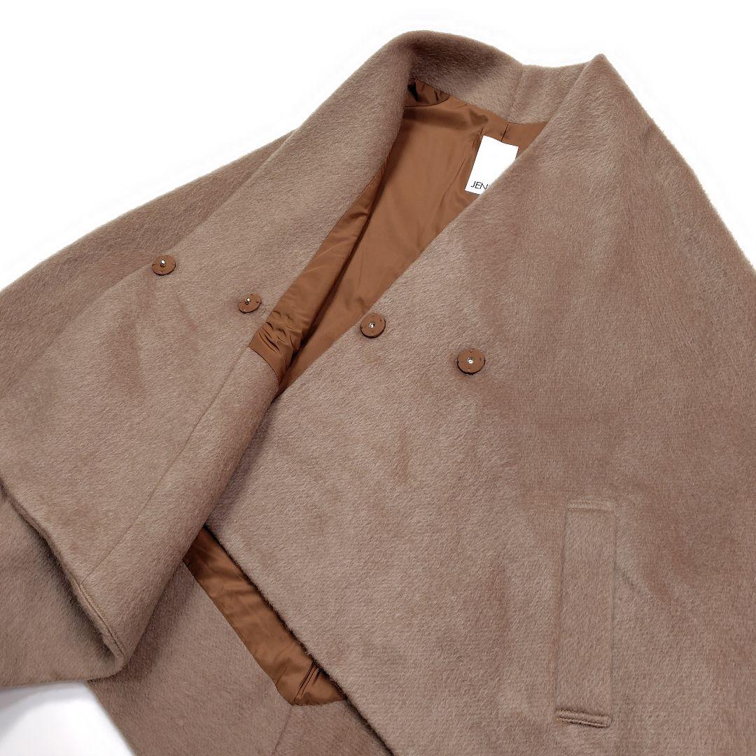 美品 24AW JENNE 上質モヘヤケープコート キャメル ポンチョ