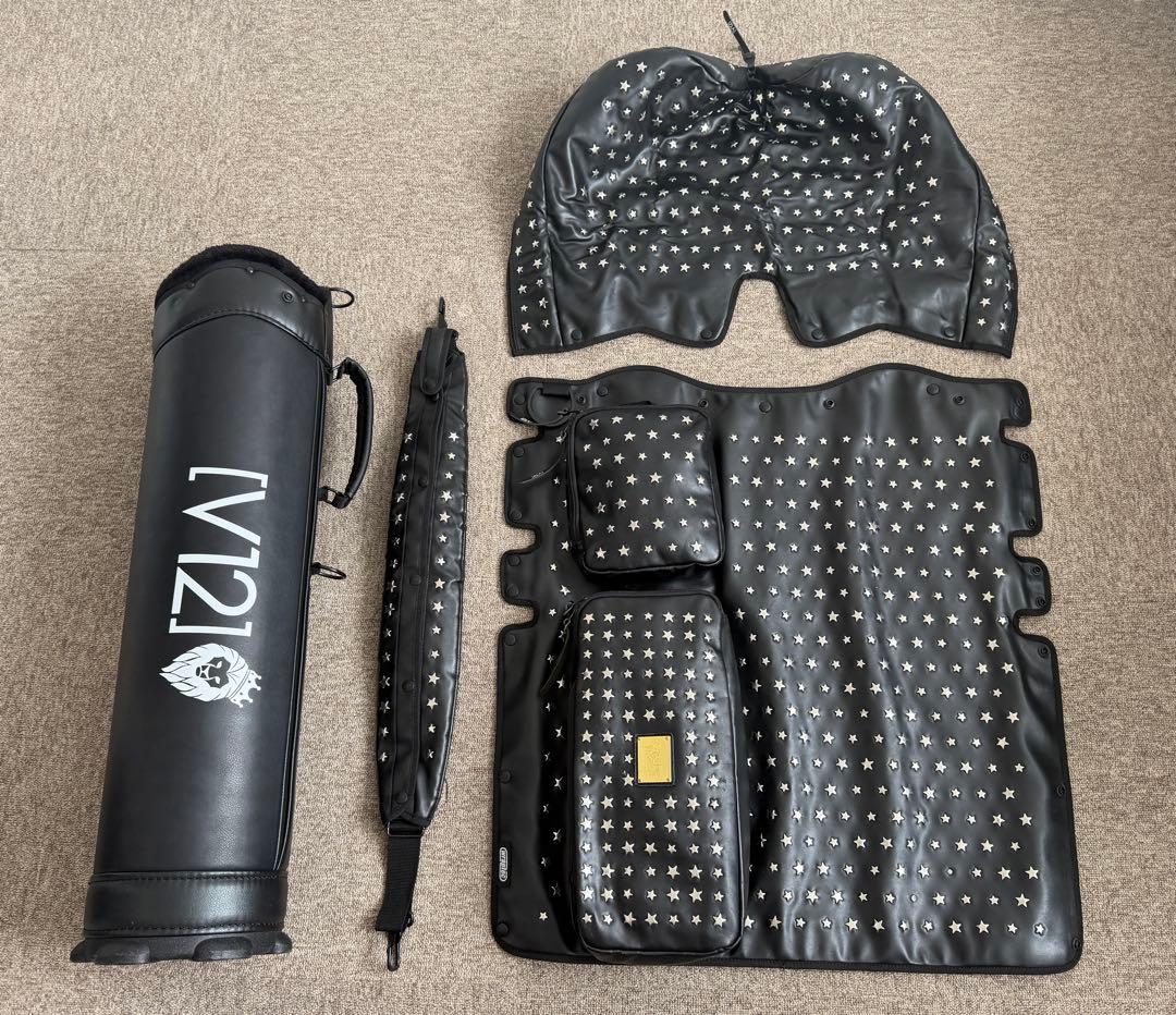 V12 STAR STUDS キャディバッグ 超希少なブラック&シルバースター