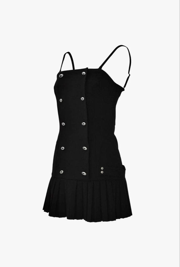 ワンピース theredthread S oval pleats dress THEREDTHREAD / ザレッドスレッド】S oval pleats dress