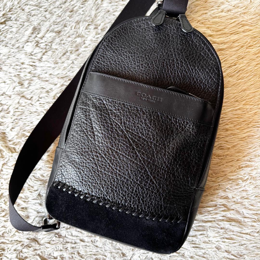 コーチ　チャールズ　ベースボールステッチ　ボディバッグ　斜め掛け　シボ革 楽天市場】【バッグ】COACH コーチ チャールズ ベースボール ステッチ