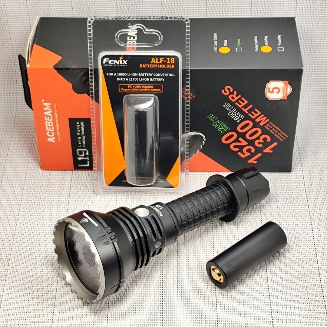ACEBEAM L19 1.0 OSRAM 白+Fenix ALF18アダプター L19 Hunting Flashlight|Acebeam® Official Store |High-Powered