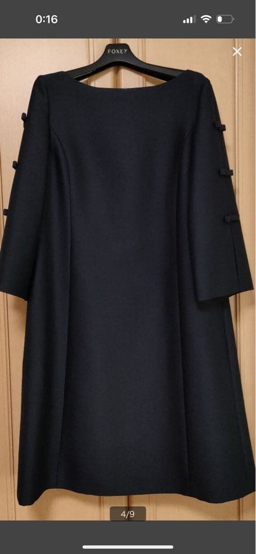 新品　FOXEY DRESS \"ELEINE\" ミッドナイトブルー 42