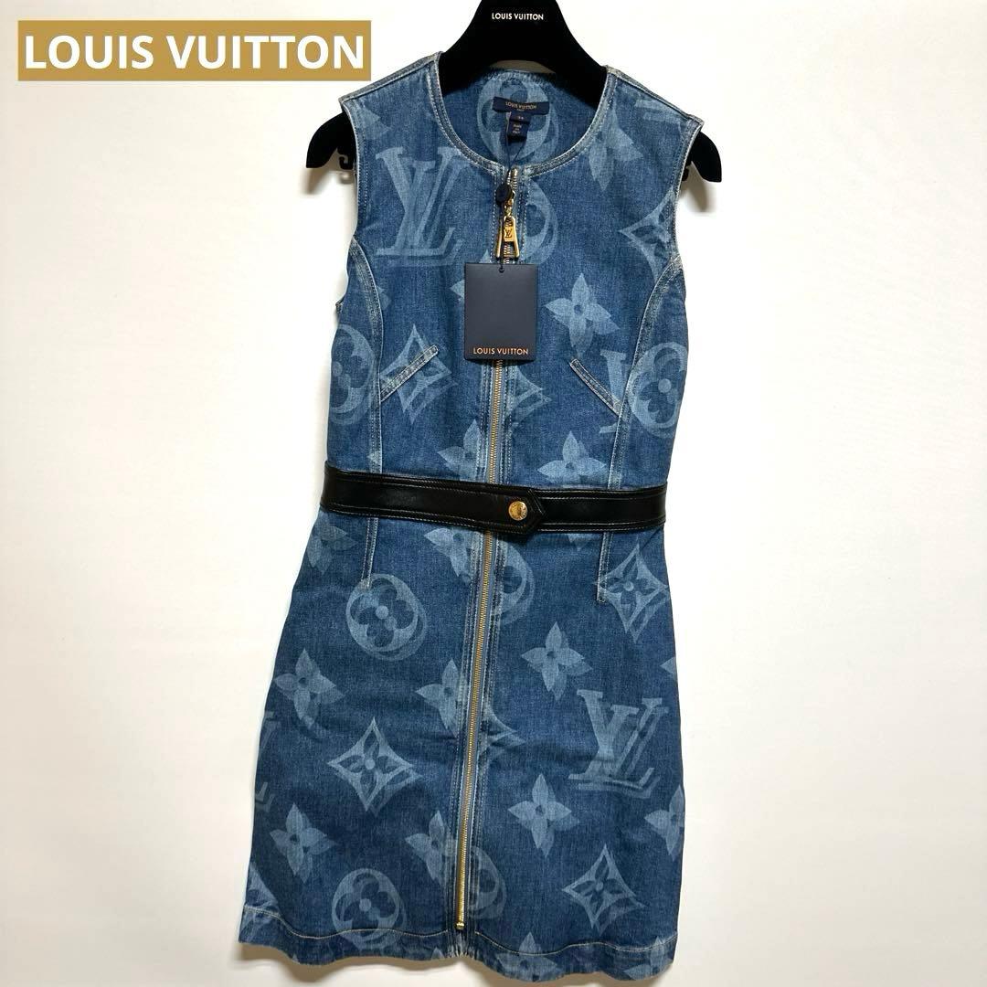 ルイヴィトン モノグラム デニムワンピース ノースリーブ 34 国内正規