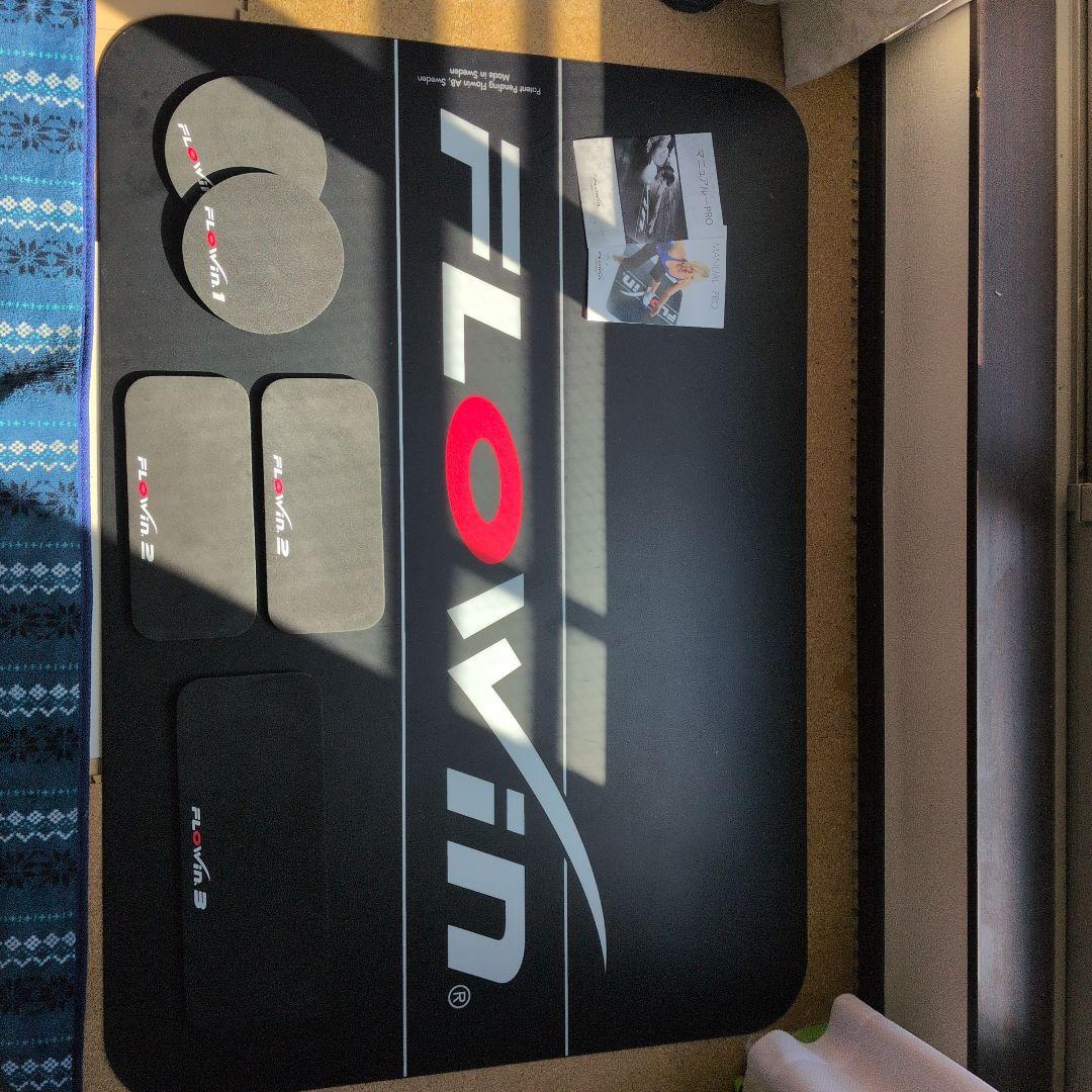 FLOWin エクササイズマット 大サイズ 黒 FLOWin エクササイズマット 大サイズ ブラック 大きめ 付属品あり