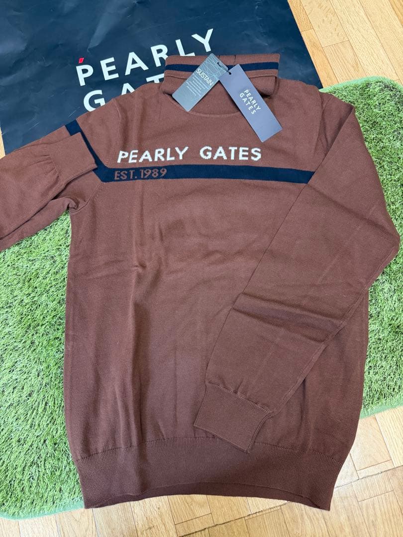 新品正規品【PG/5】パーリーゲイツ ハイネック長袖ニットカットソー