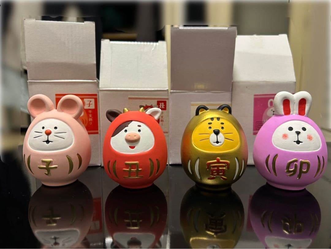 【レア】コンコンブル デコレ　干支飾り　子丑寅卯 レア】コンコンブル デコレ 干支飾り 子丑寅卯 レア】コンコンブル